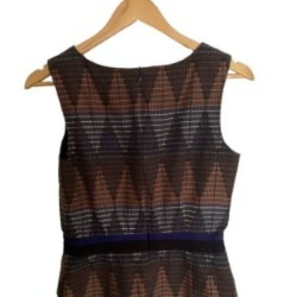 David Meister Diamond Print Sleeveless Dress 6 - Picture 4 of 5